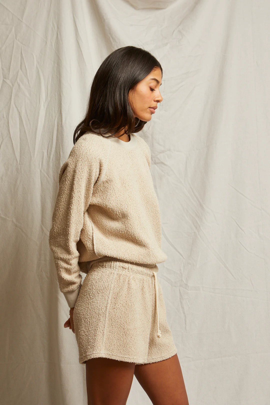 sami summer boucle raglan sweatshirt by perfectwhitetee in putty