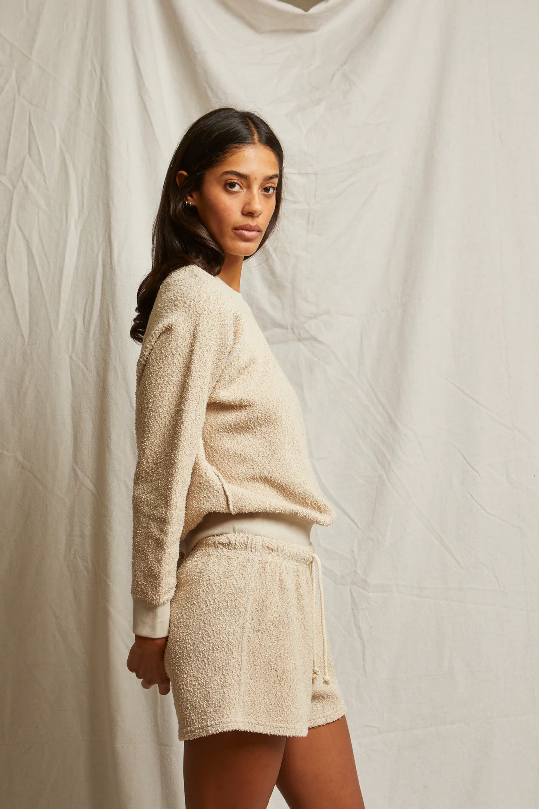 sami summer boucle raglan sweatshirt by perfectwhitetee in putty