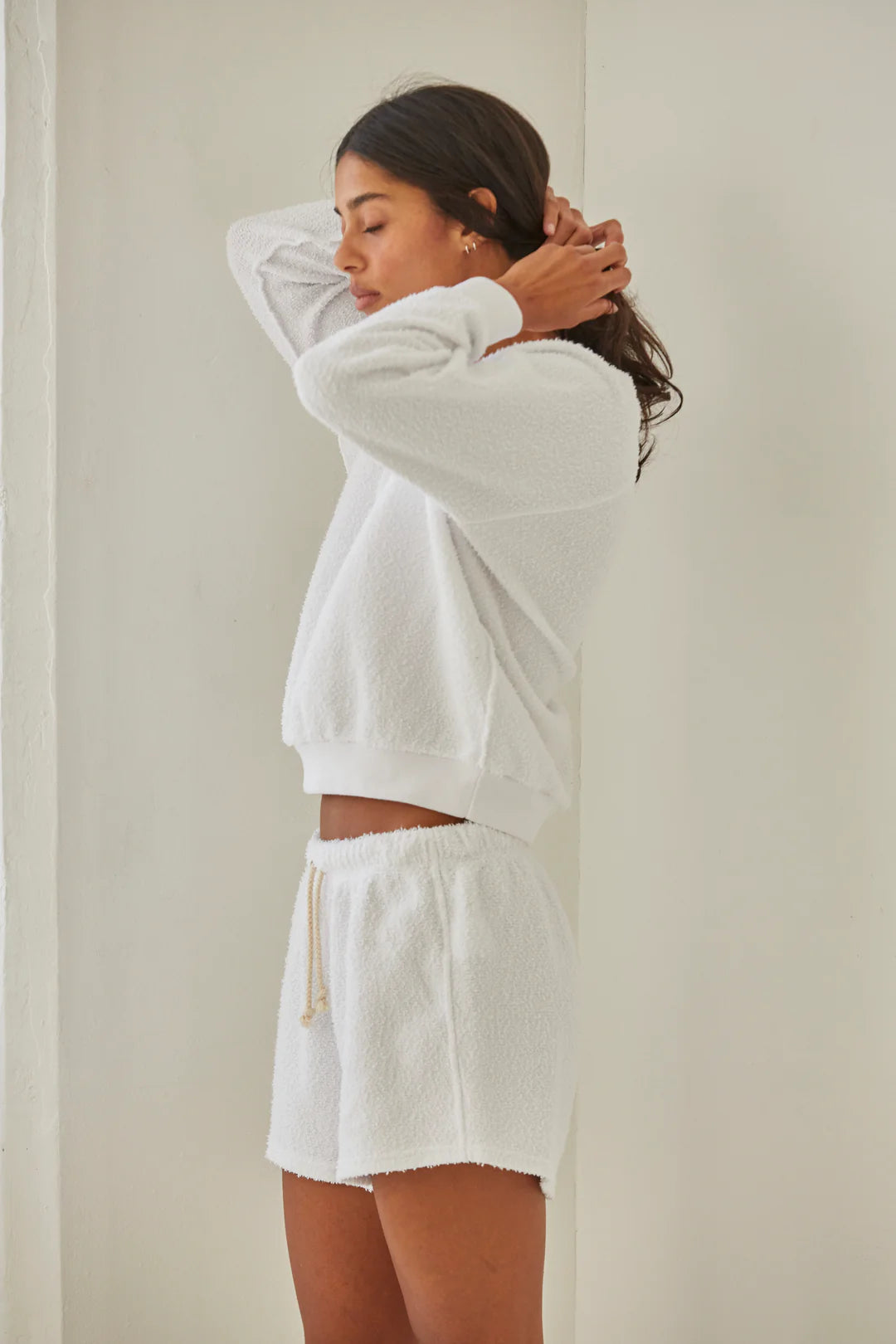 sami summer boucle raglan sweatshirt by perfectwhitetee in white