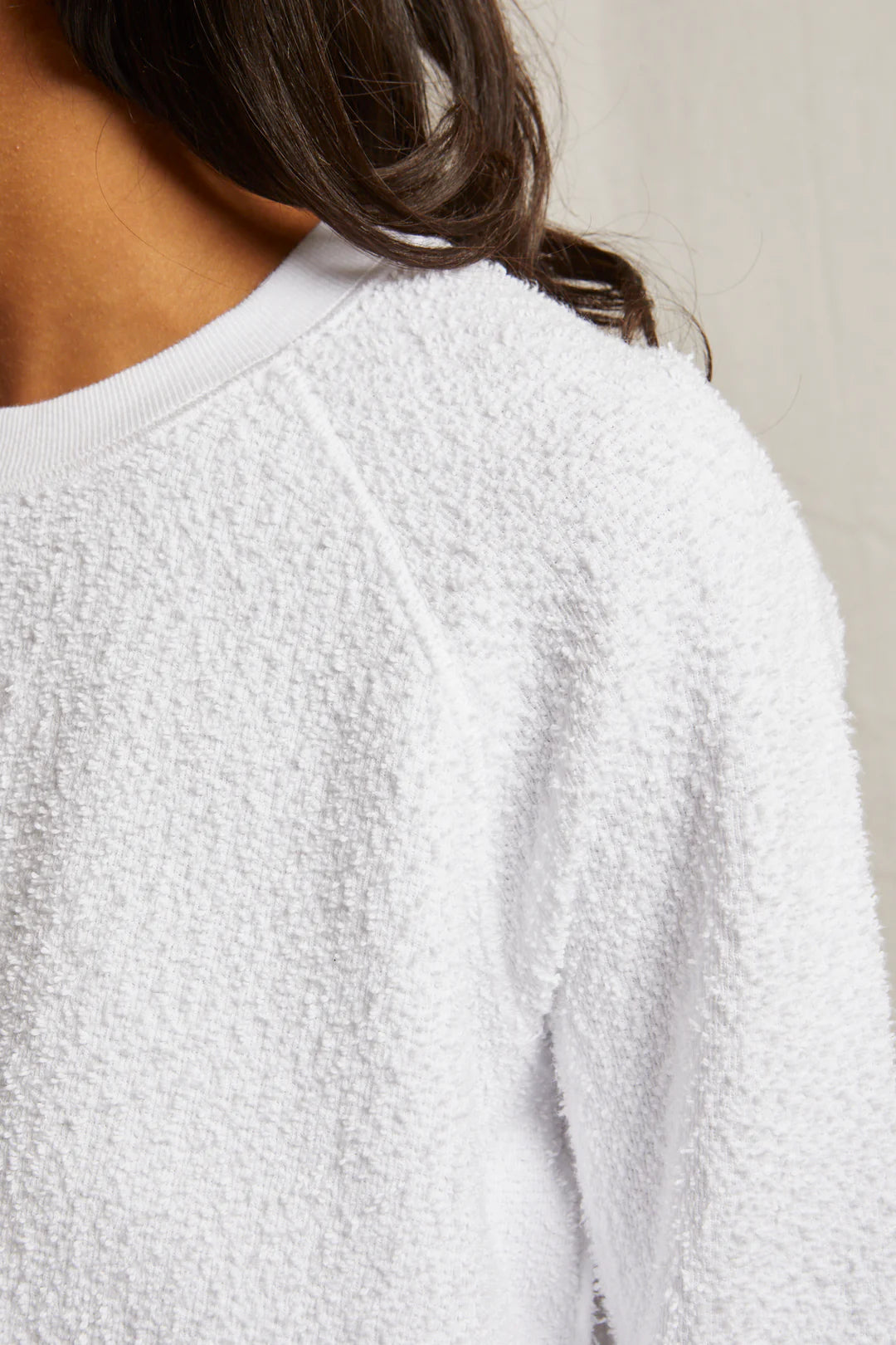 sami summer boucle raglan sweatshirt by perfectwhitetee in white