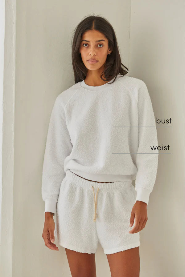 sami summer boucle raglan sweatshirt by perfectwhitetee in white