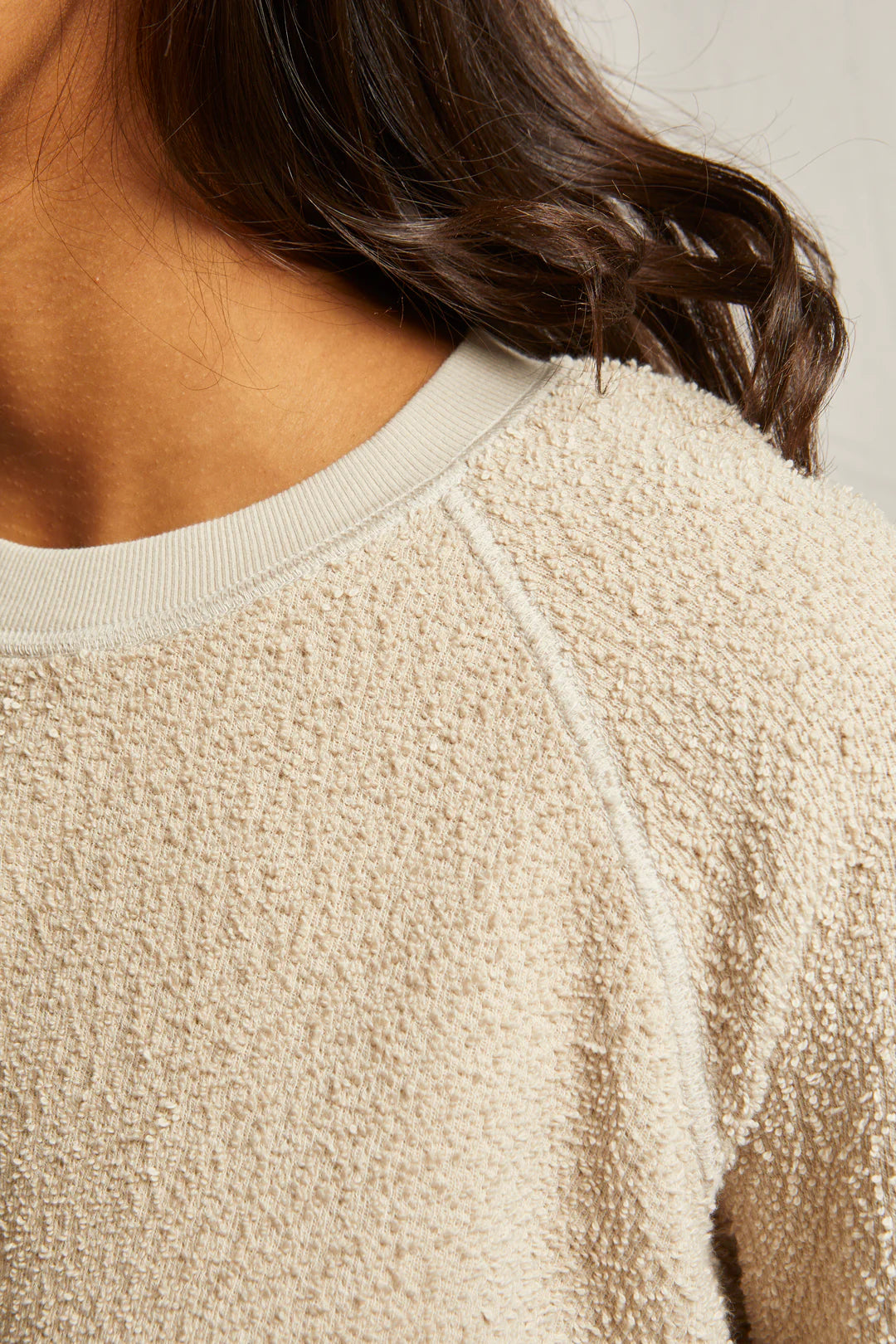 sami summer boucle raglan sweatshirt by perfectwhitetee in putty