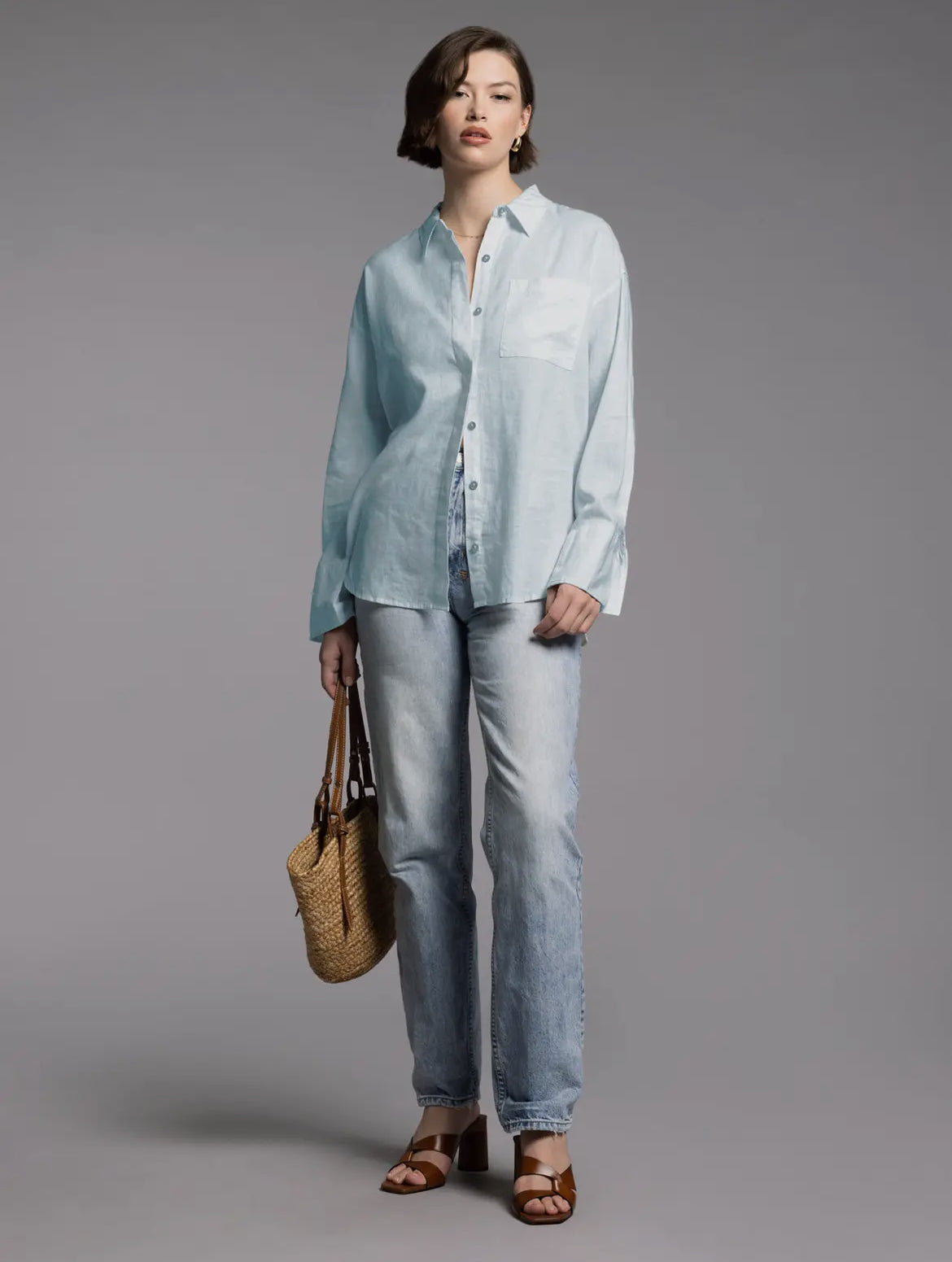 Elise Shirt - Ice Water Blue