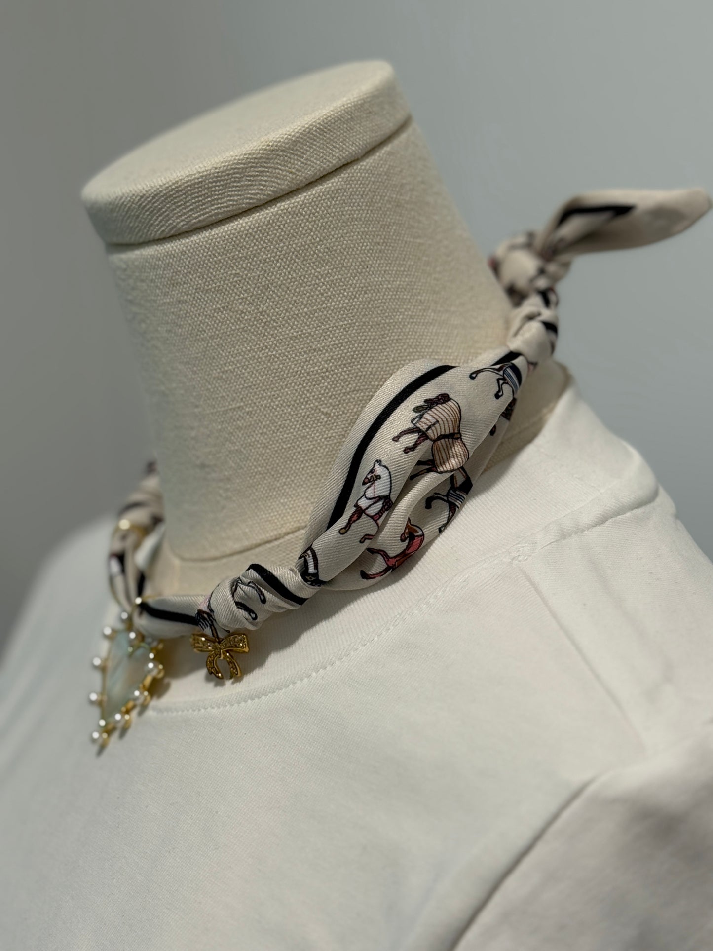 Scarf Charm Necklace - Three
Charm Classic Equestrian Neutral