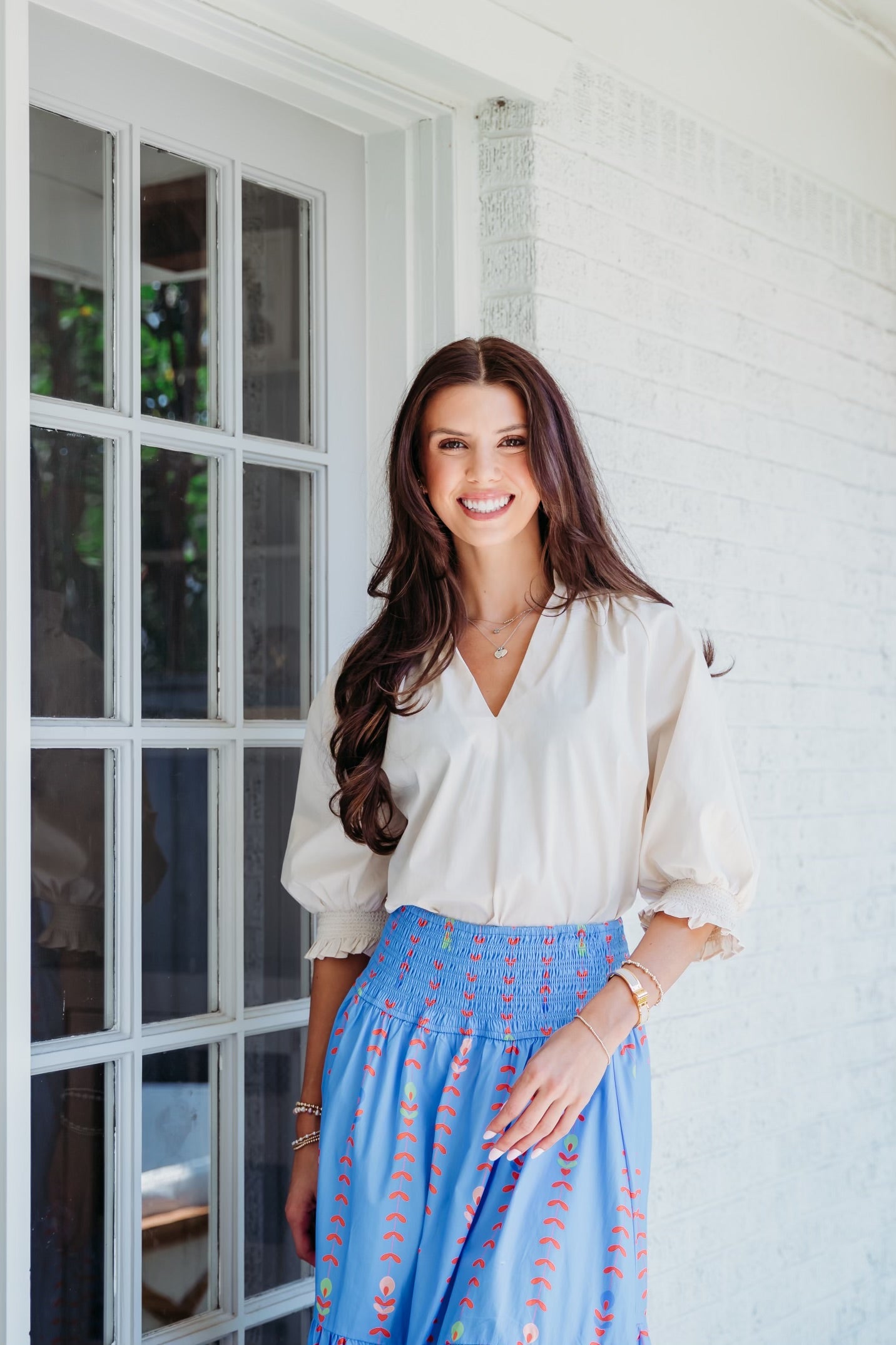 Kate Solid V-Neck Top