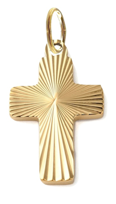 Textured Cross Charm