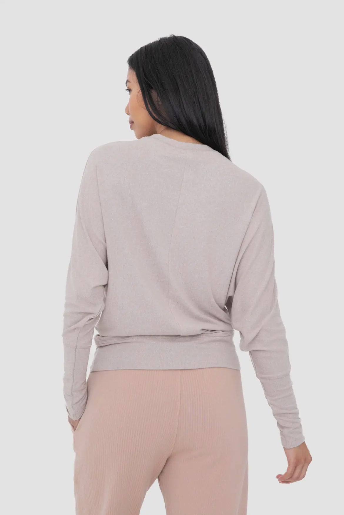 Cozy Chic Soft Dolman Sleeved Top - Mocha