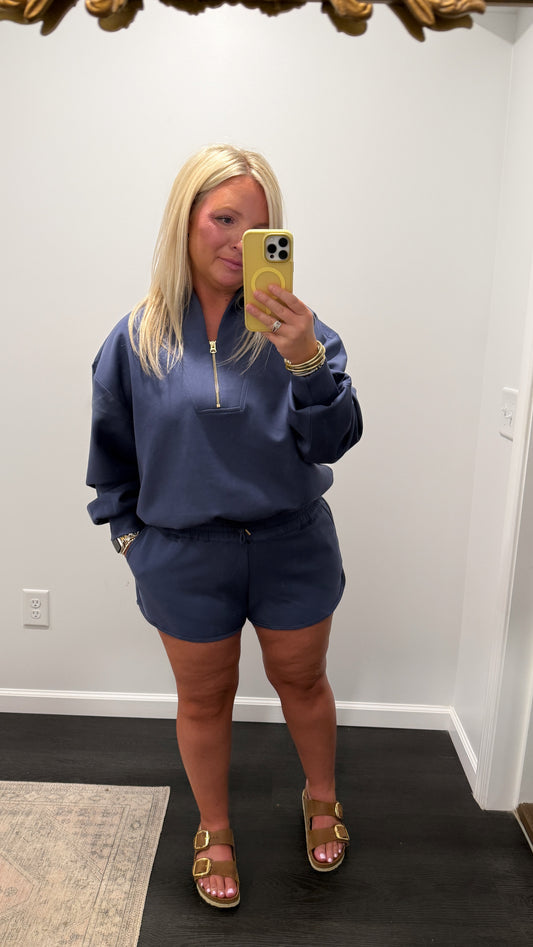 Elevated Athleisure Scuba Set - Navy
