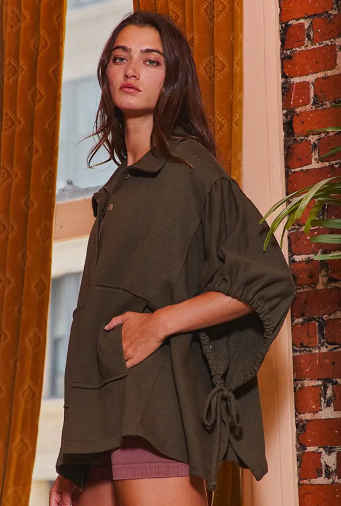 Saturday Swing Top - Olive