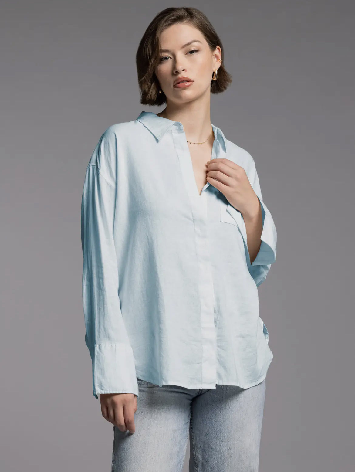 Elise Shirt - Ice Water Blue