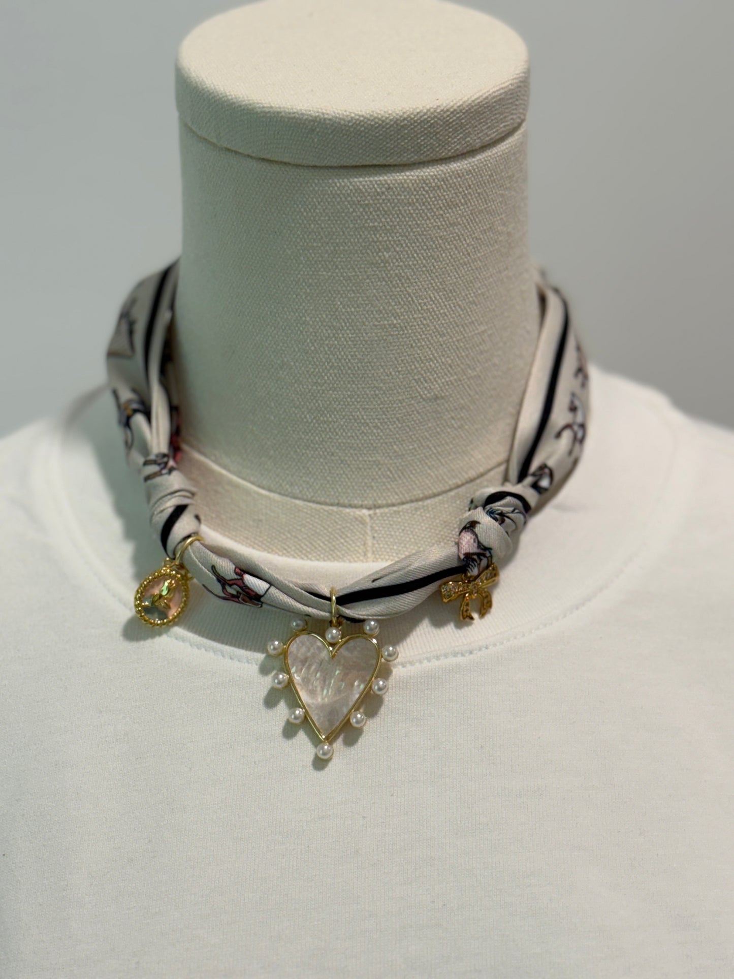 Scarf Charm Necklace - Three
Charm Classic Equestrian Neutral