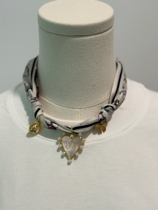 Scarf Charm Necklace - Three
Charm Classic Equestrian Neutral