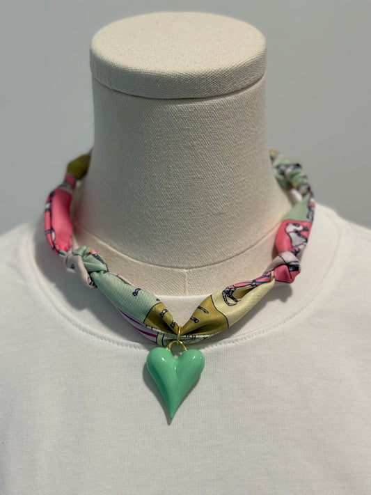 Scarf Charm Necklace - Single
Charm Pastel Sherbert + Mint