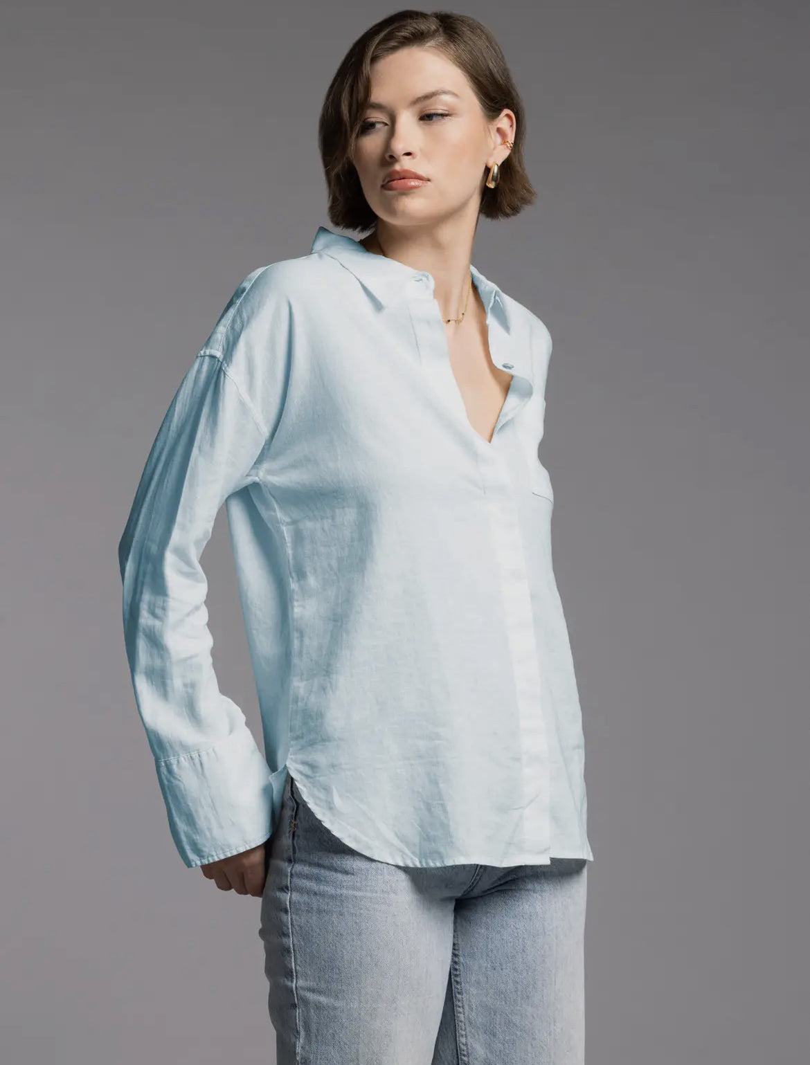 Elise Shirt - Ice Water Blue