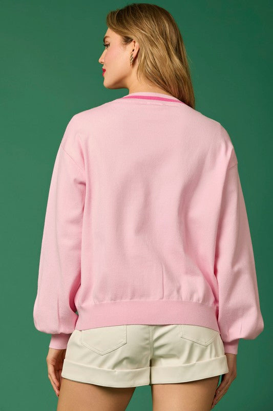 Christmas Cardigan with Bow Detail