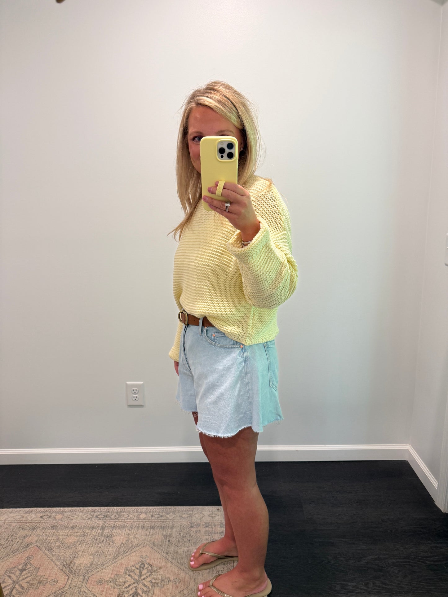 The Sunwashed Sweater in Buttercream