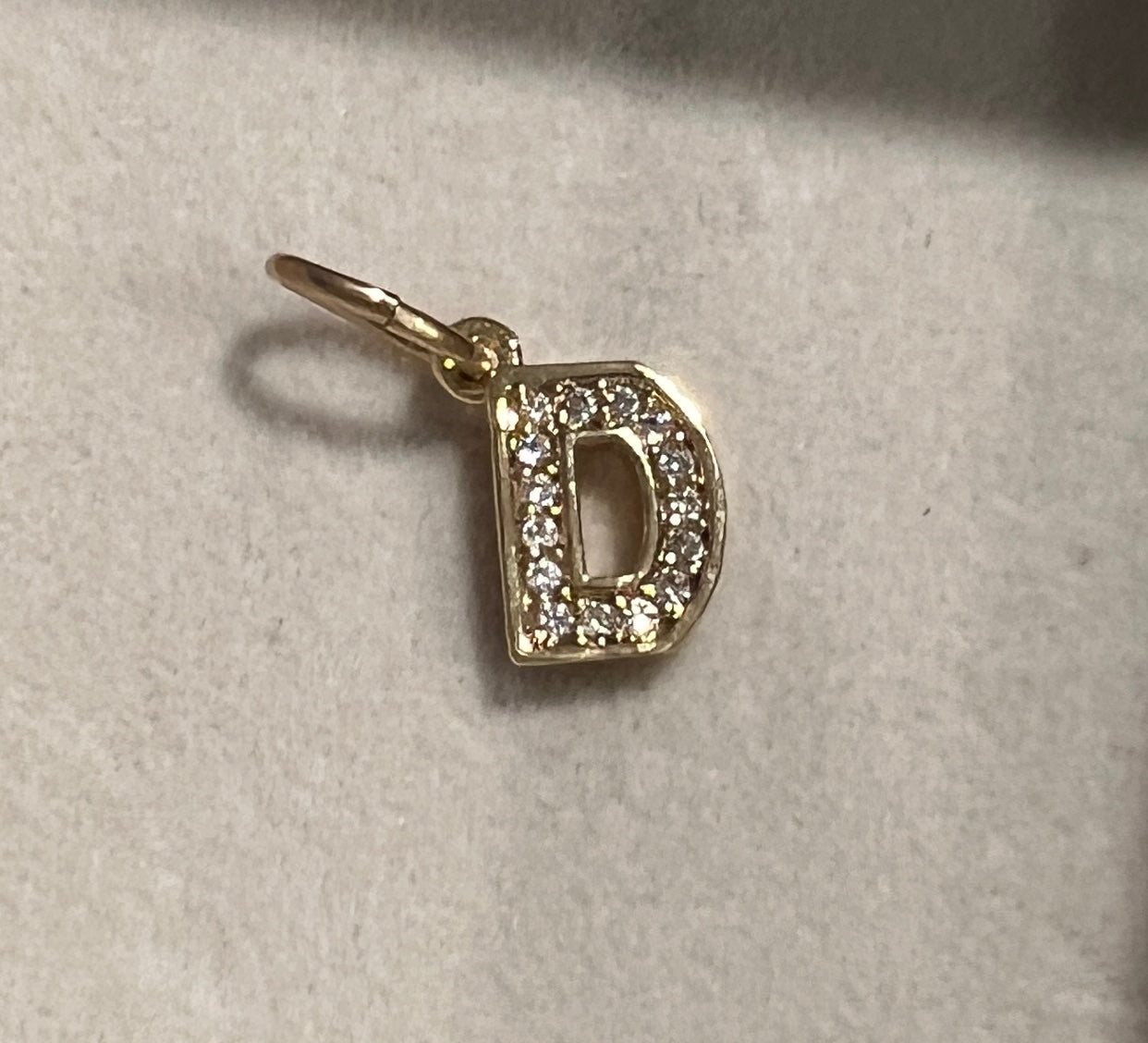 D Initial Pave Charm