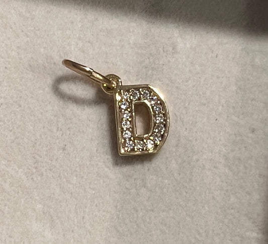 D Initial Pave Charm