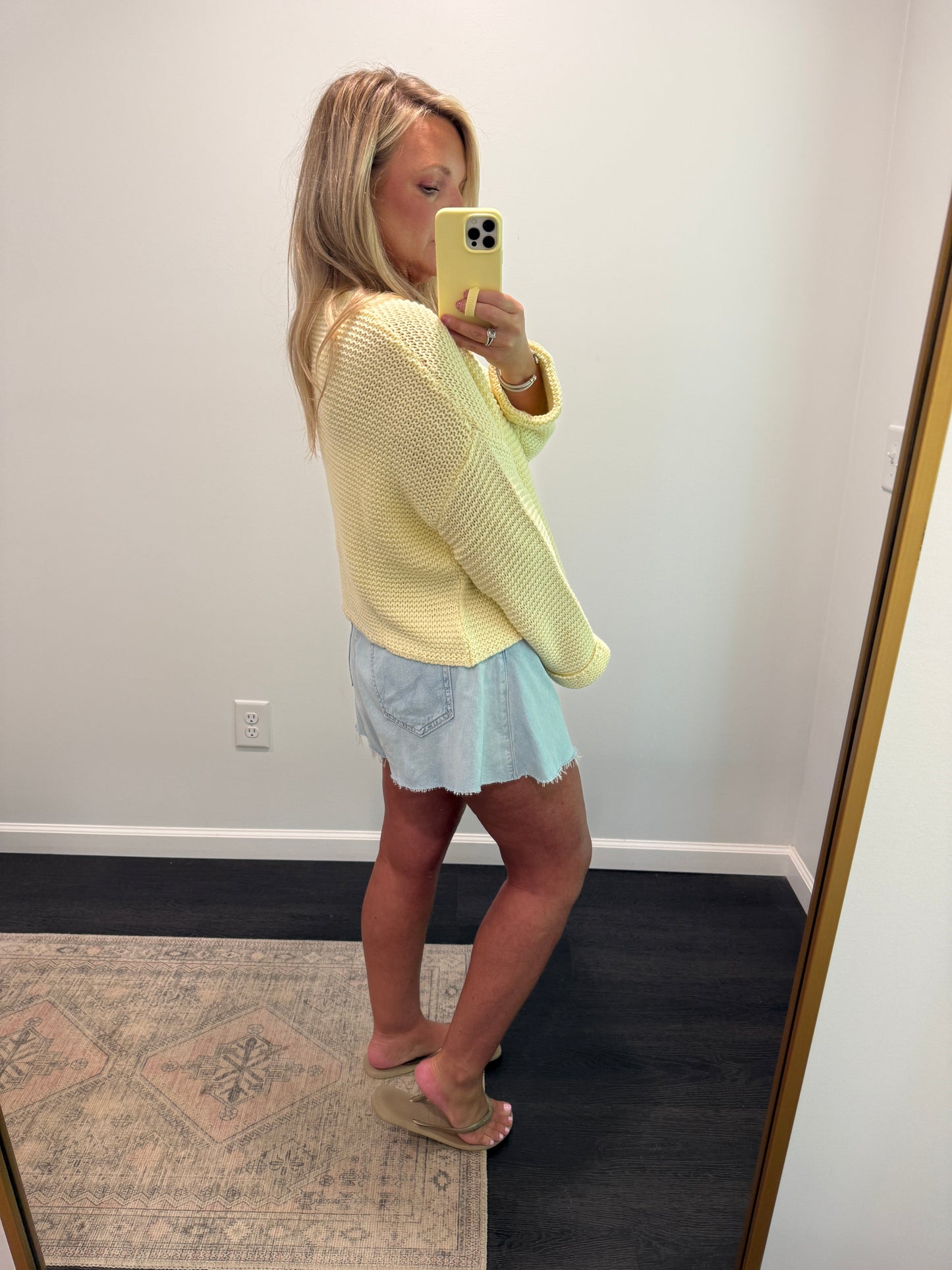 The Sunwashed Sweater in Buttercream