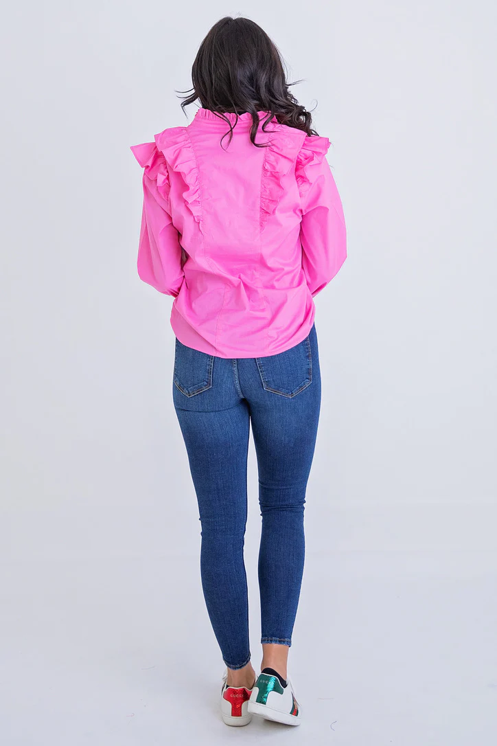 Ruffle button up shirt by Karlie