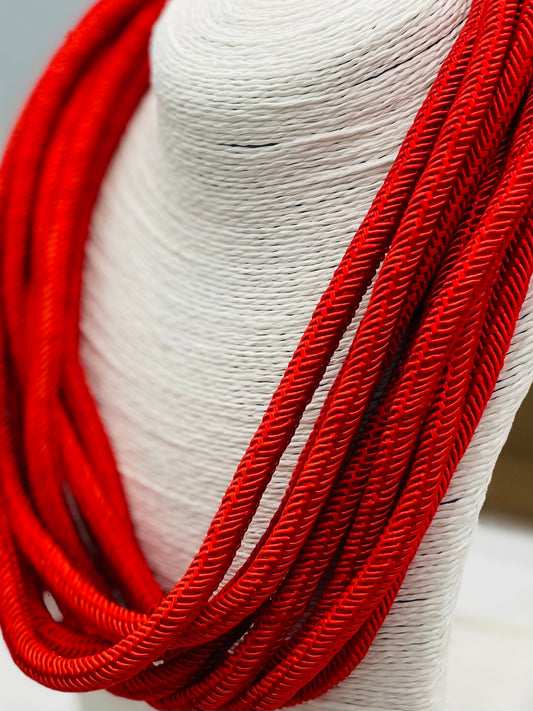 Slub 8-Strand Necklace - Red