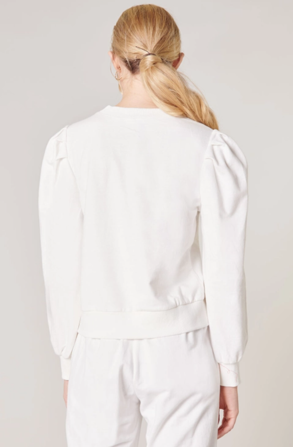 French Terry Puff Sleeve Sweatshirt