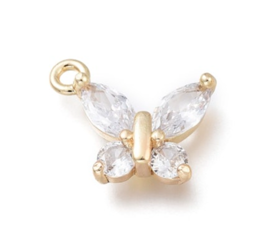Butterfly Charm - Clear