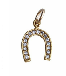 Mini Pave Horseshoe Charm