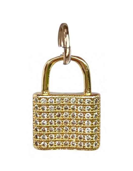 Pave Lock Charm