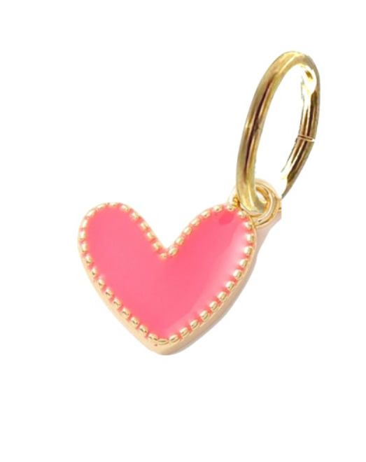 Pink Enamel Mini Heart